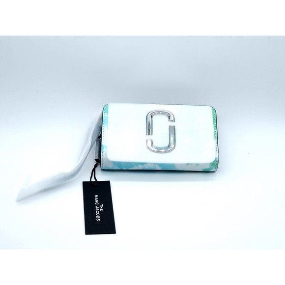 Marc Jacobs THE Snapshot Compact Wallet Blue Multi New GL02304246 - Picture 8 of 16